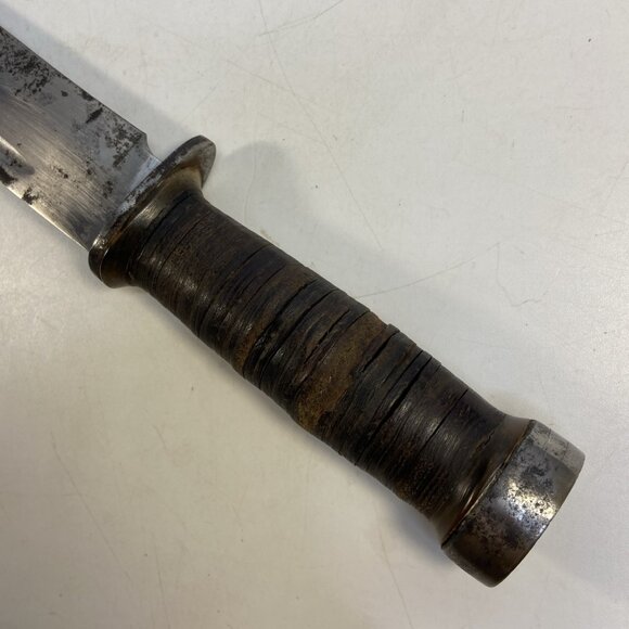 Vintage WWII Cattaraugus 225Q Quartermaster Fighting Knife Original With Sheath - Picture 9 of 13